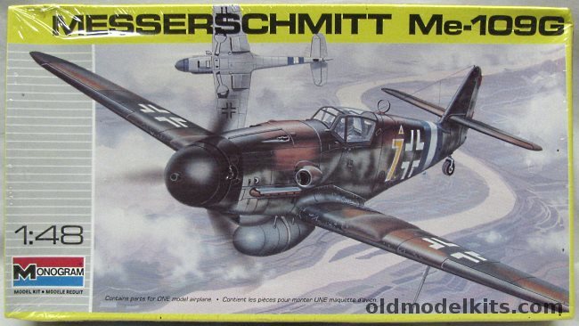 Monogram 1/48 Messerschmitt  Bf-109G - (Me-109G), 5225 plastic model kit
